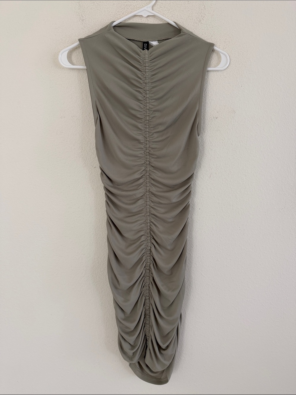 H&M Ruched Sleeveless Midi Dress